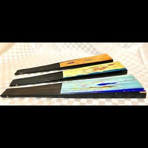 3 large Asian fan for decoration. See pictures